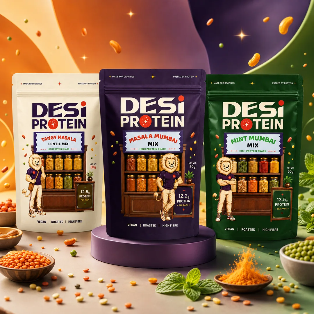 Desi Protein three flavor range